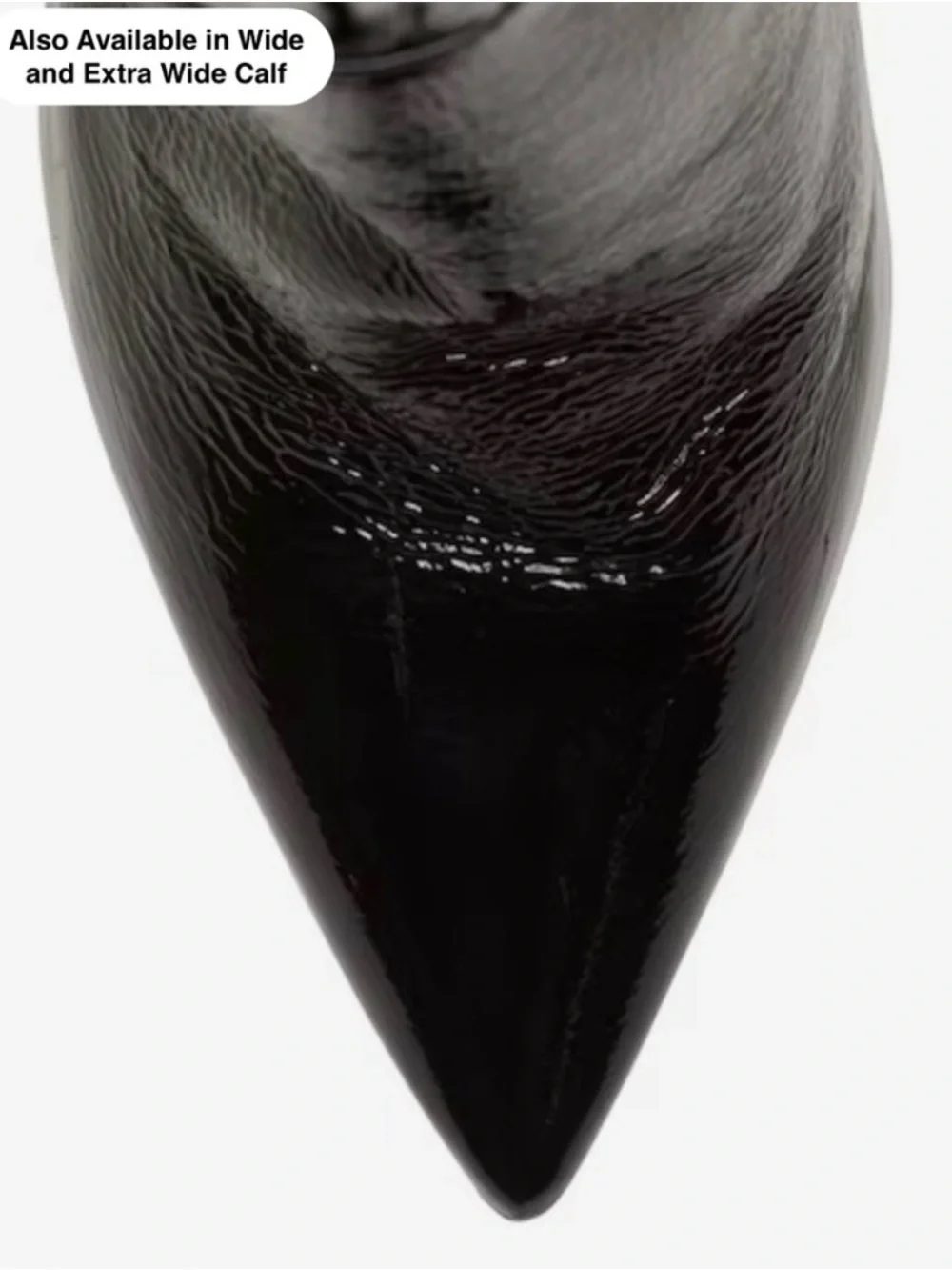 Vince Camuto Black Patent leather over-the-knee extra wide Pointed Toe Boot